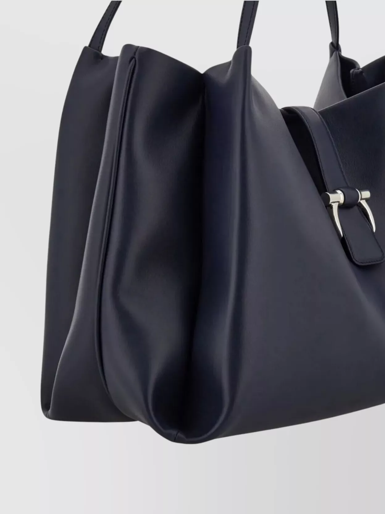 Ferragamo Spacious Leather Tote Bag With Top Handle