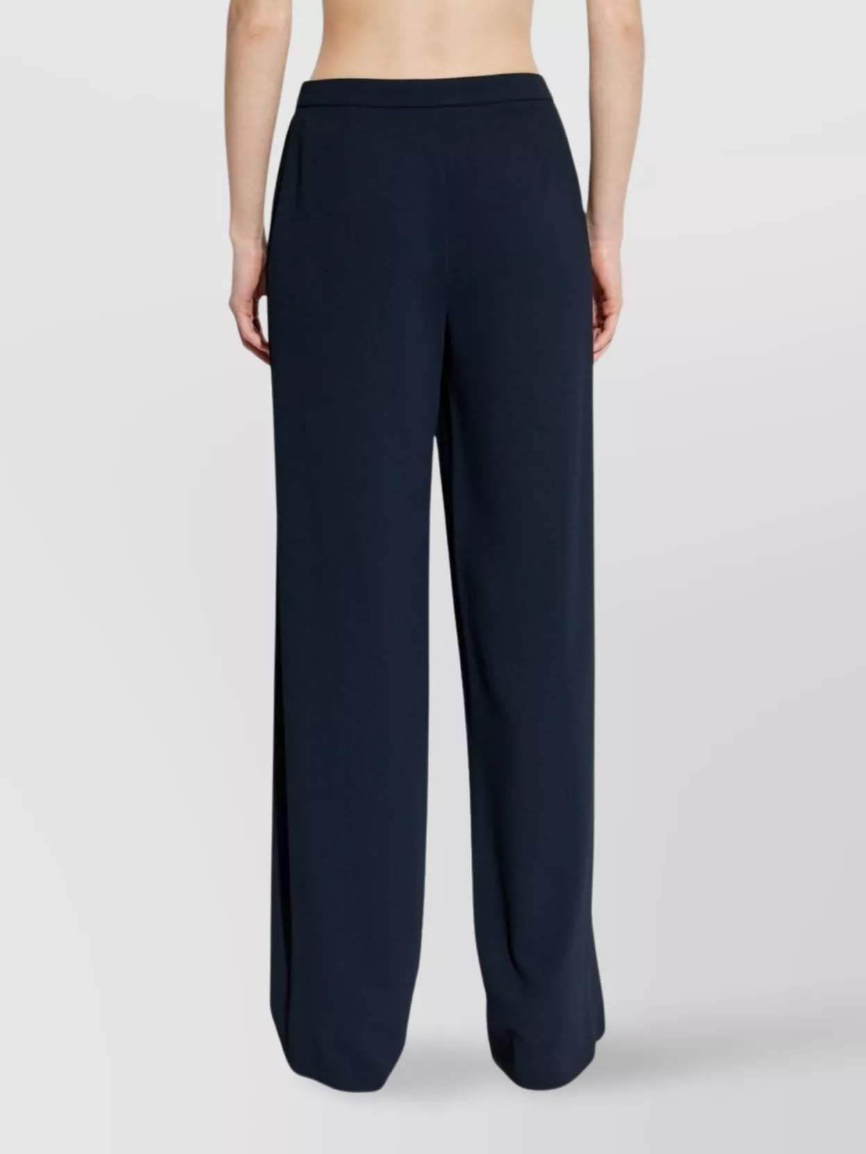 Emporio Armani High-Waisted Trousers With Wide-Leg Design