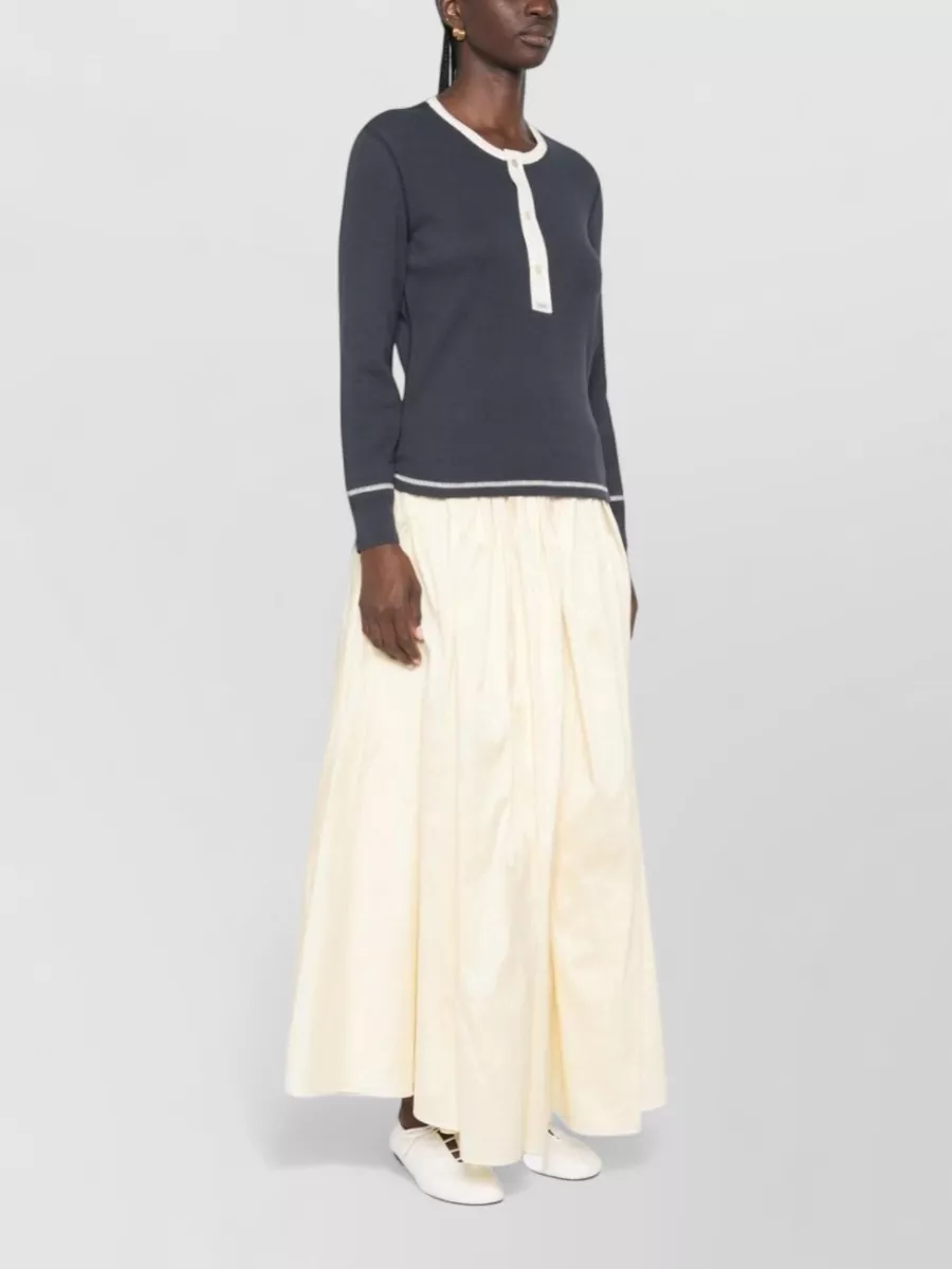 Chloé Cotton Crew-Neck Cardigan