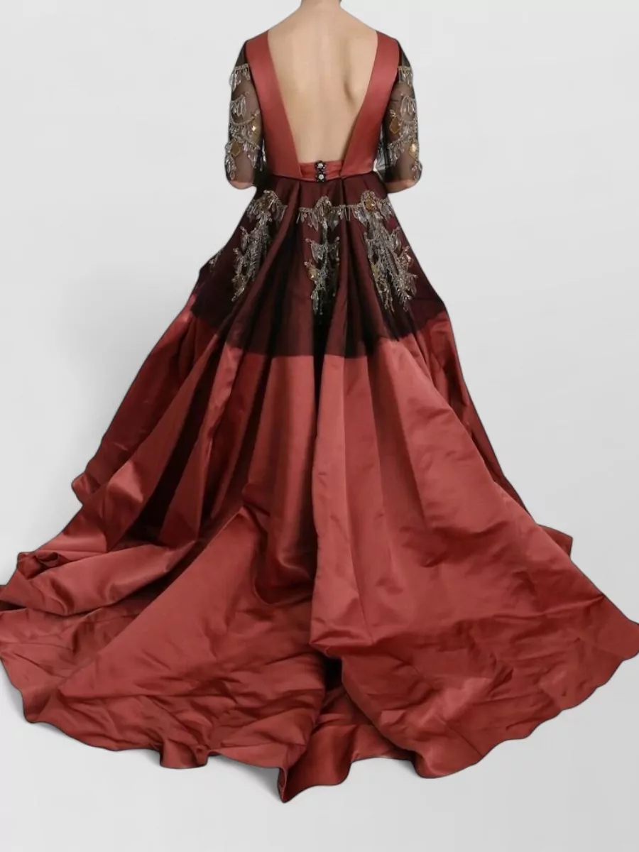 Dolce&Gabbana Crystal-Embellished Silk Gown