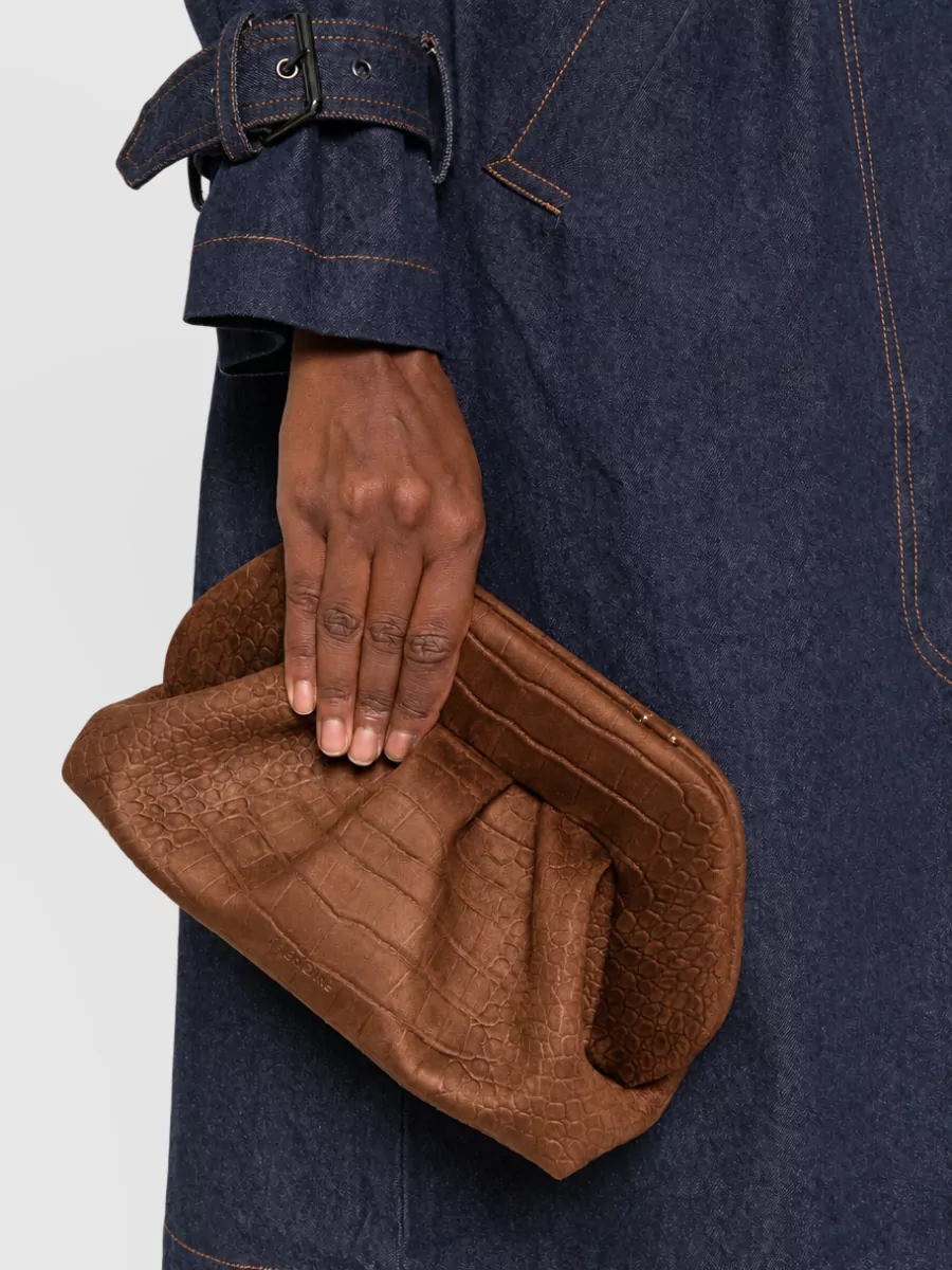 Themoiré Bios Suede Clutch Bag