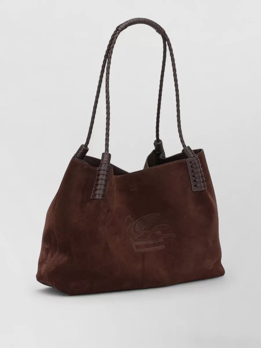 Etro Medium Suede Leather Bucket Bag