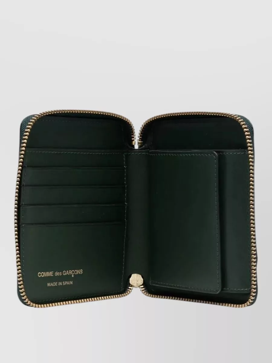 Comme Des Garçons Leather Zip-Around Wallet Featuring Card Slots