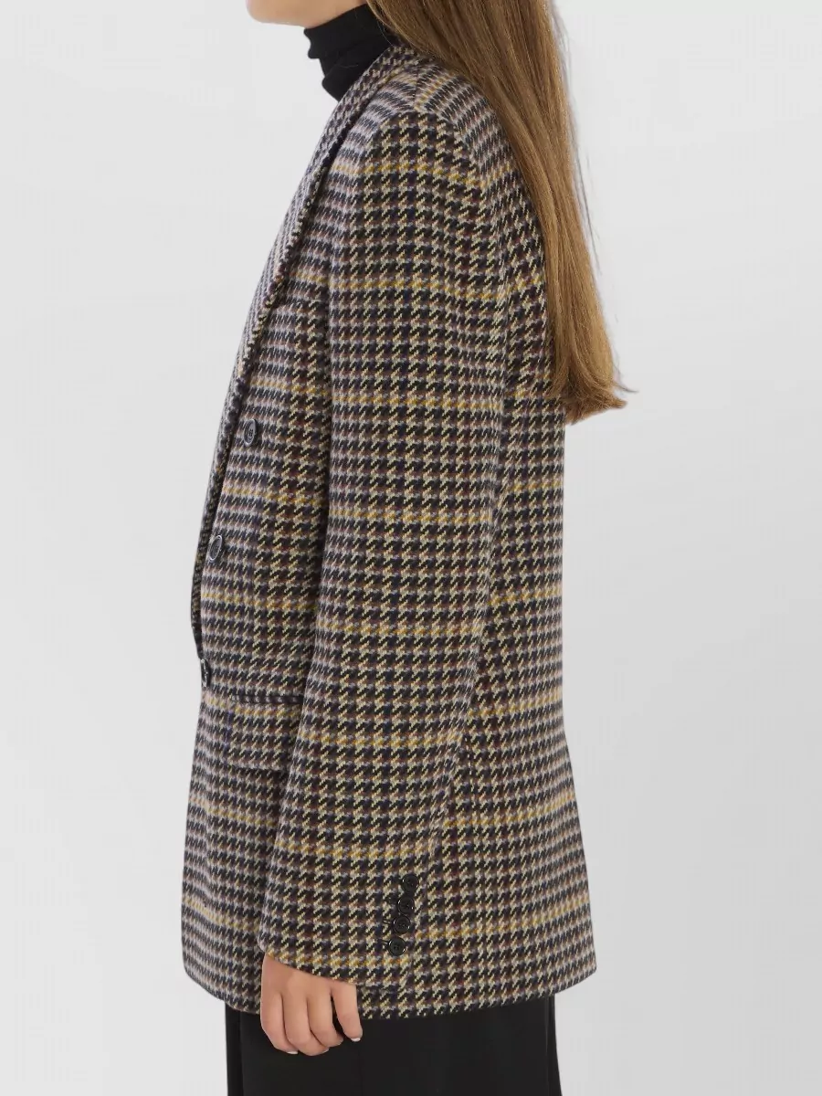 Saint Laurent Wool Jacket Structured Shoulders Peak Lapels