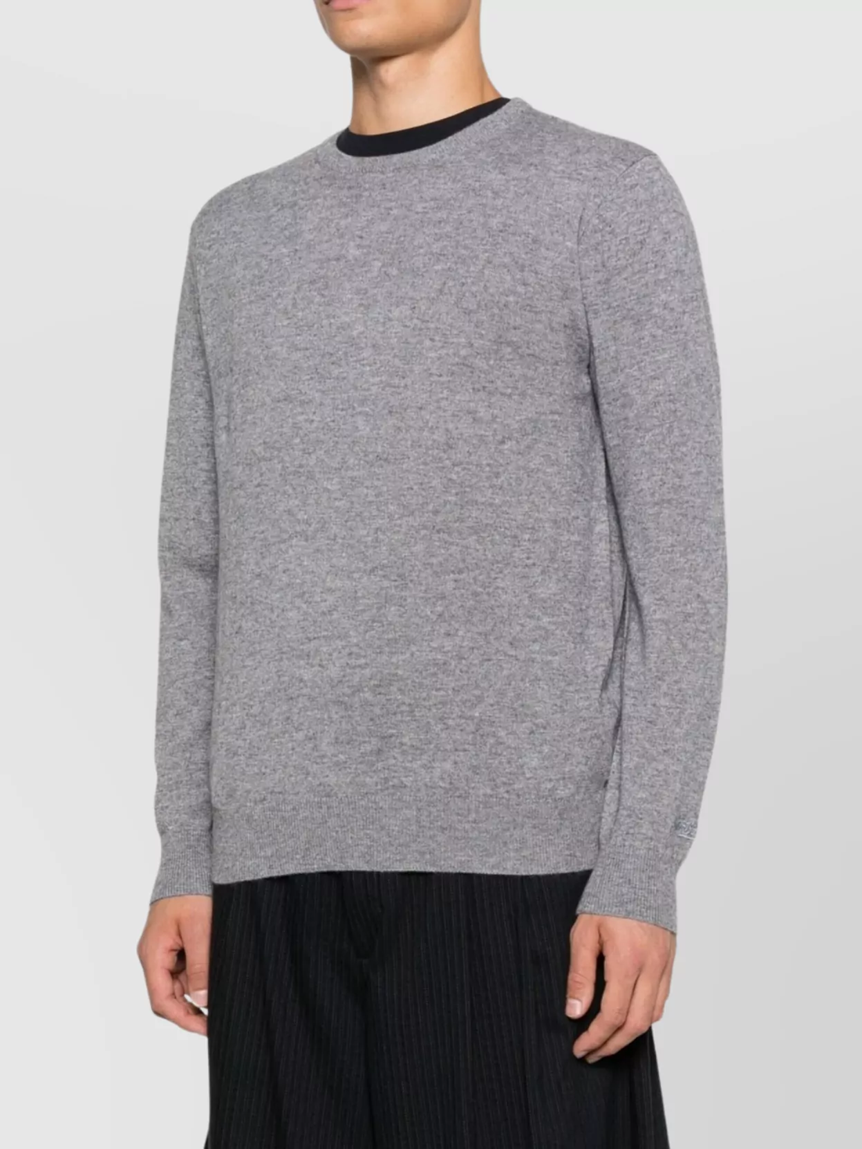 Mc2 Saint Barth Crew Neck Long Sleeve Ribbed Sweater