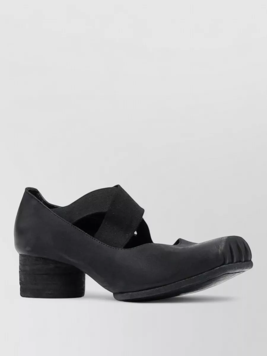 Uma Wang leather square-toe block-heel pumps