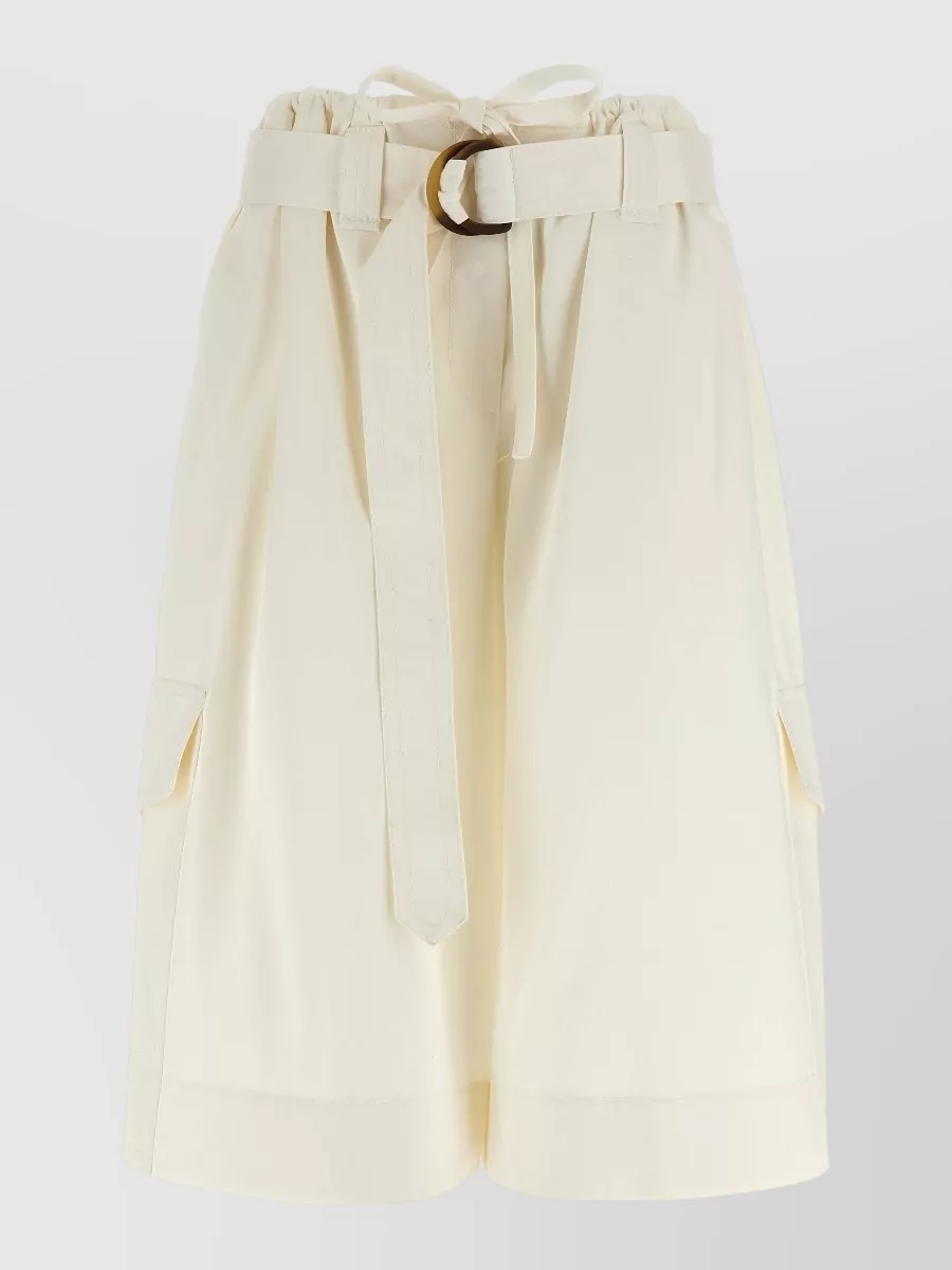 Zimmermann Cotton high-rise wide-leg bermuda shorts