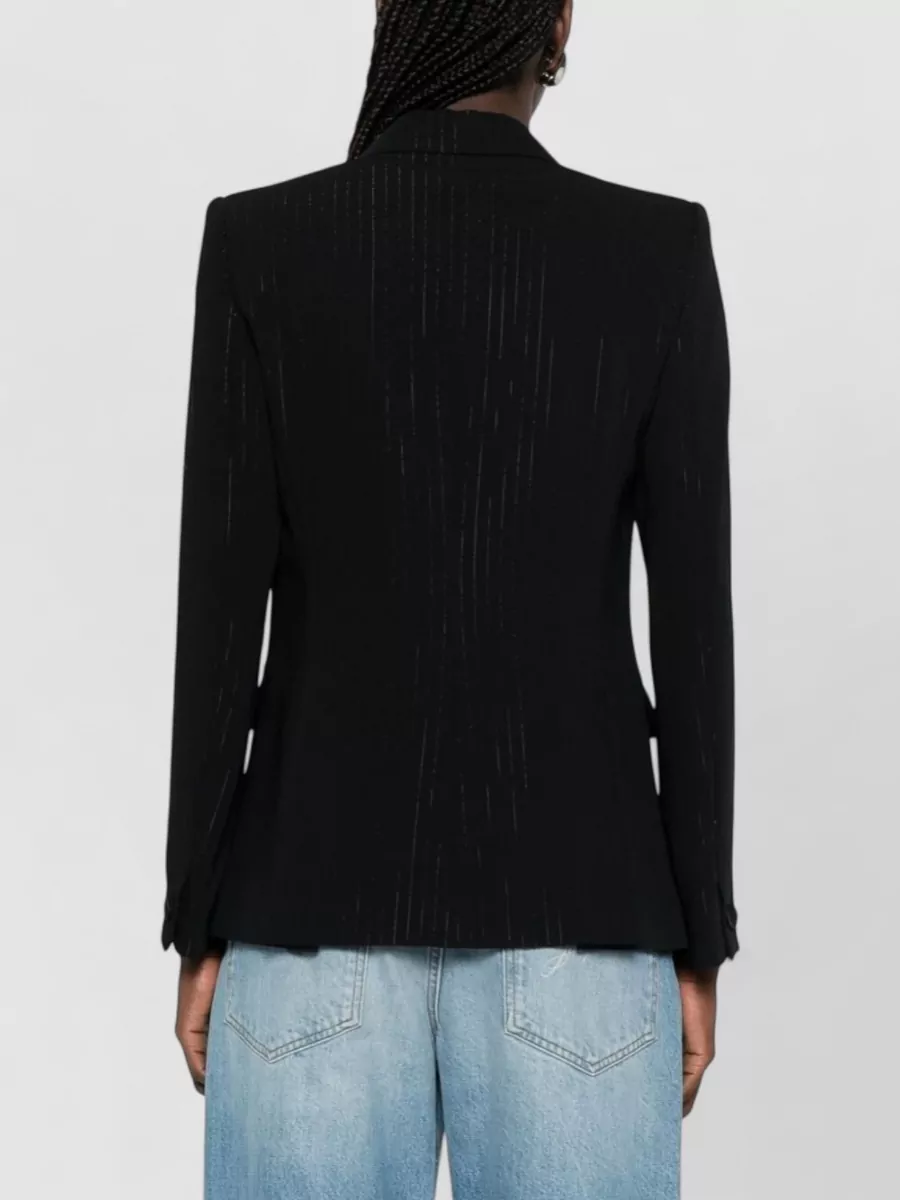 Emporio Armani Pinstripe Single-Breasted Blazer Jacket