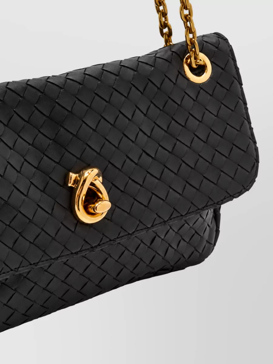 Bottega Veneta Small Lambskin Knot Lock Clutch Bag