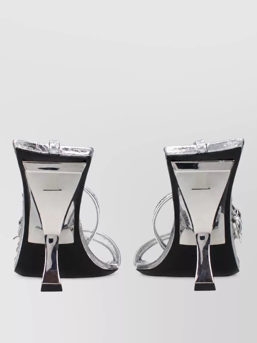 The Attico Leather Stiletto Mules