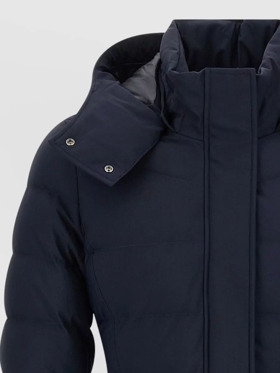 Moose Knuckles Nylon Quilted Hooded Parka Coat