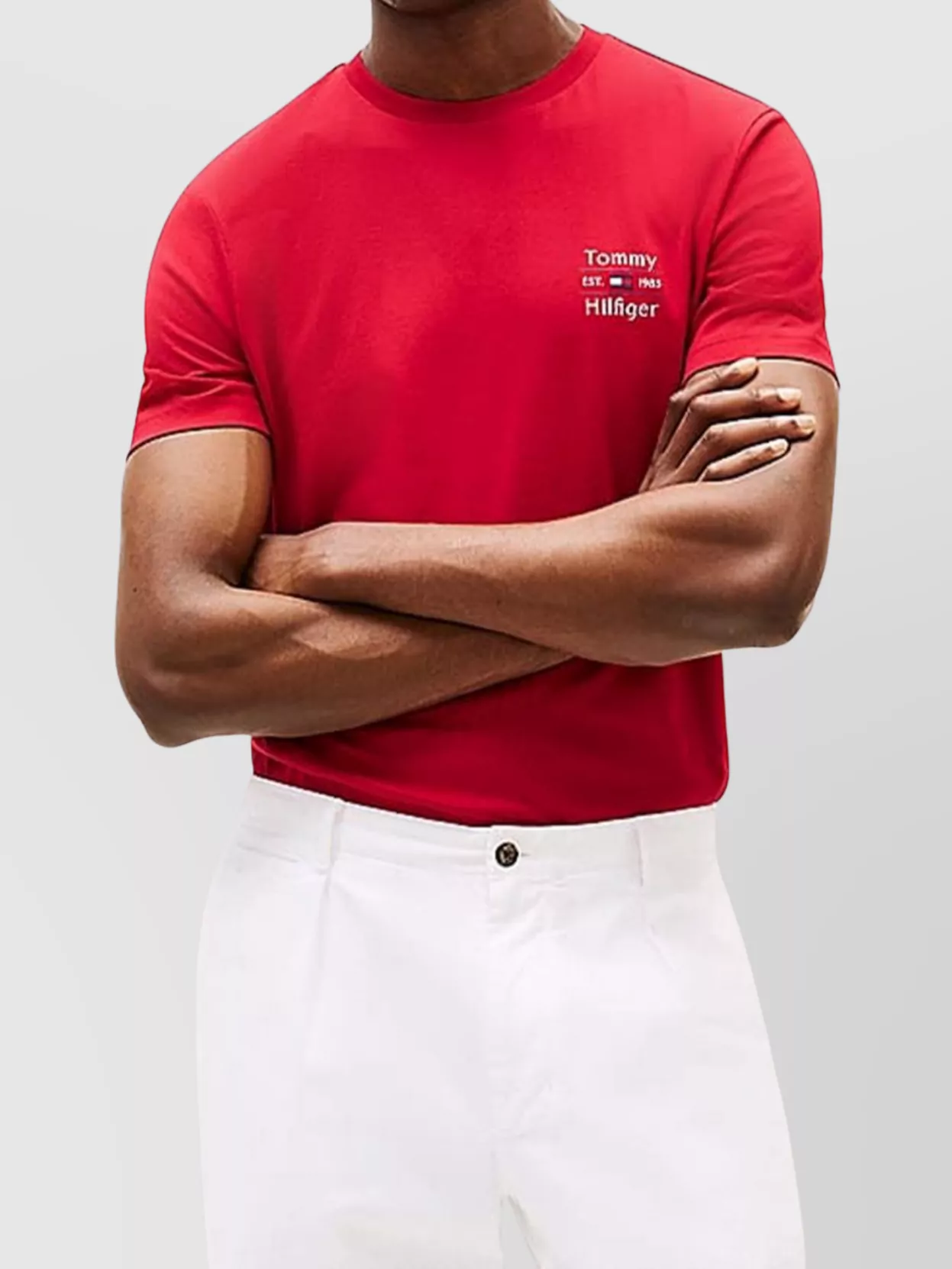 Tommy Hilfiger Stack T-Shirt Neck Sleeve Hem