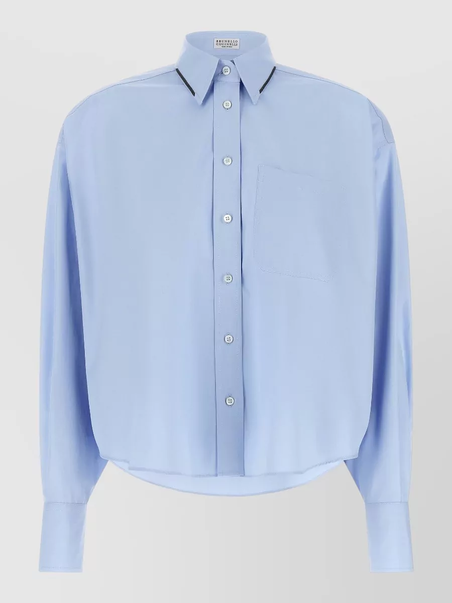 Brunello Cucinelli Asymmetric Cropped Shirt