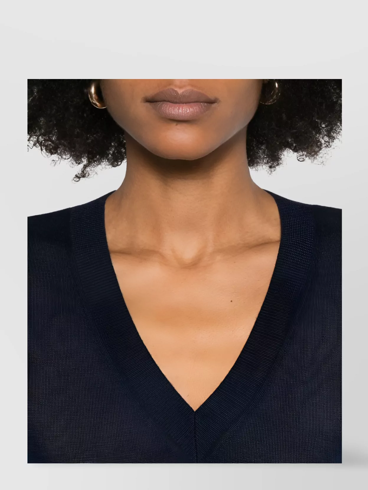Parosh V-Neck Ribbed Knitwear With Side Slits