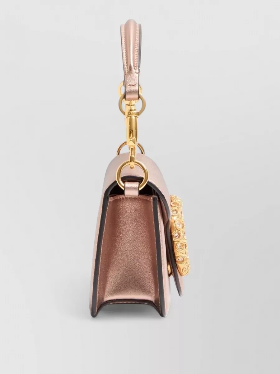 Valentino Small Leather Shoulder Bag With Chain Strap
