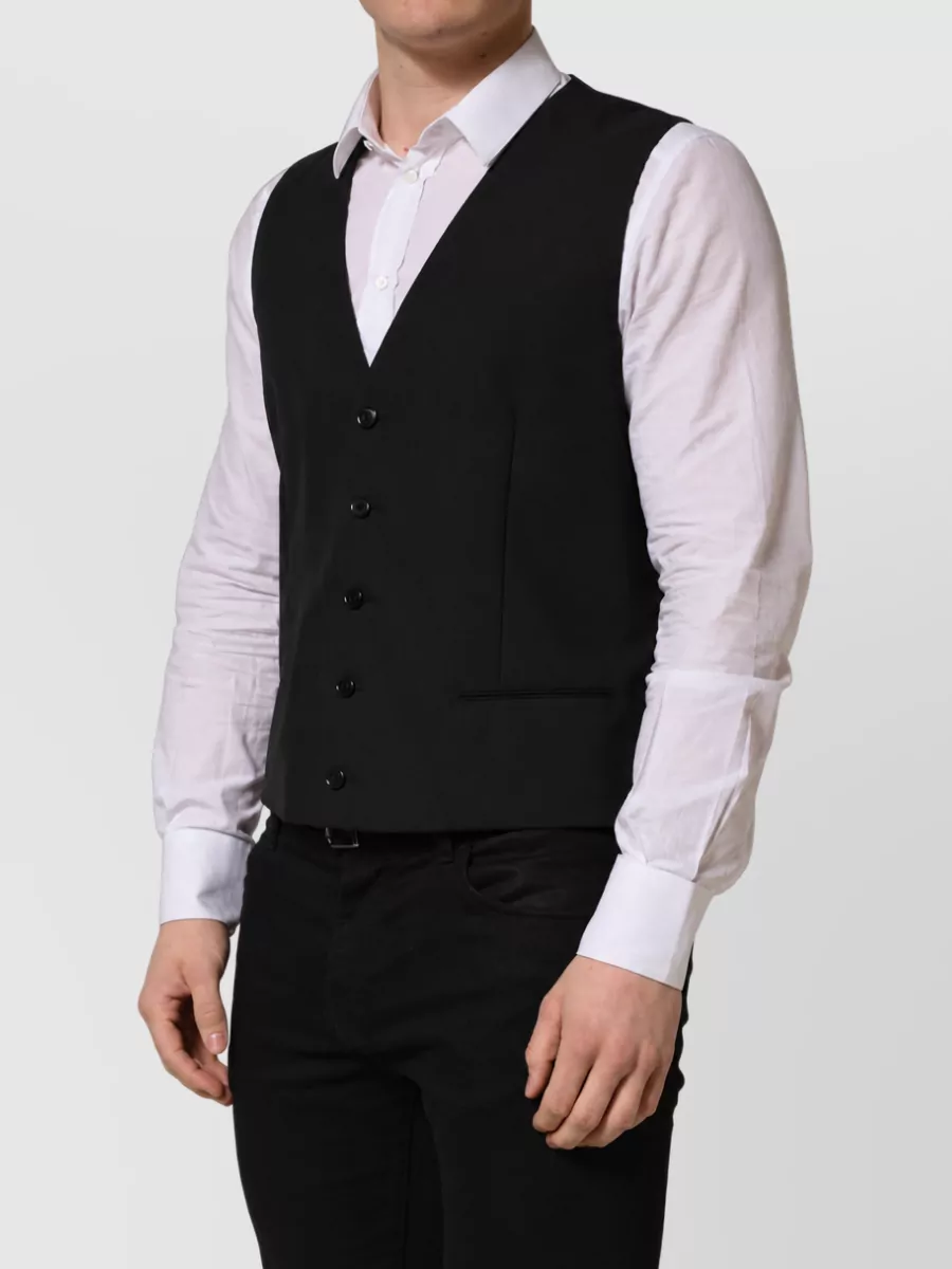 Dolce&Gabbana Virgin Wool Single Breasted Waistcoat