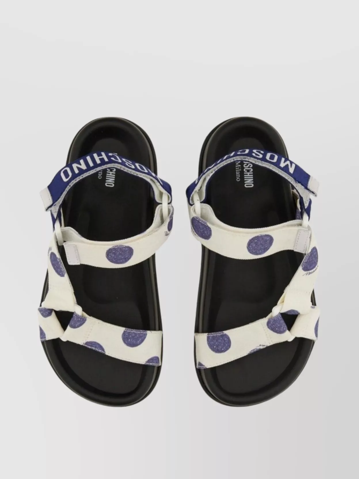 Moschino Sandals With Adjustable Straps And Polka Dot Pattern