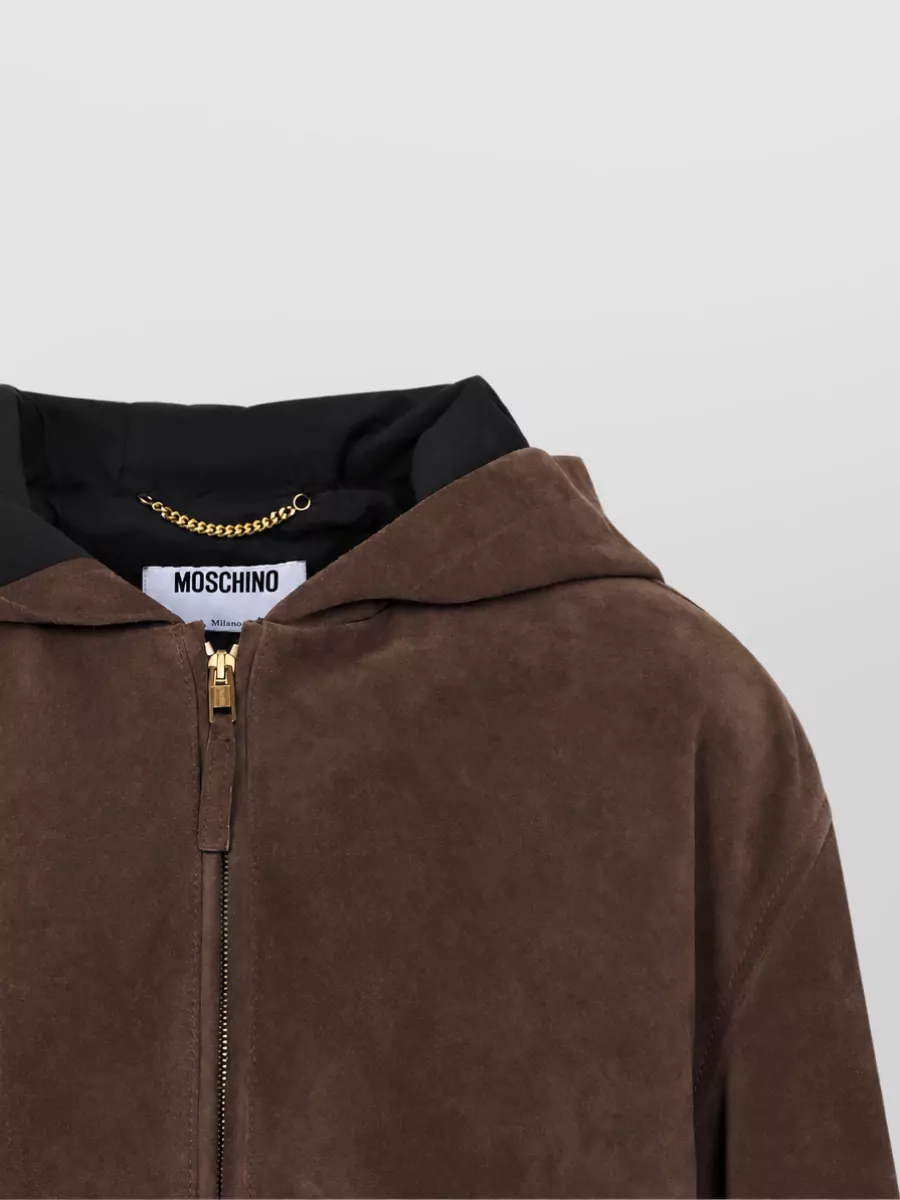 Moschino Suede Leather Oversized Coat