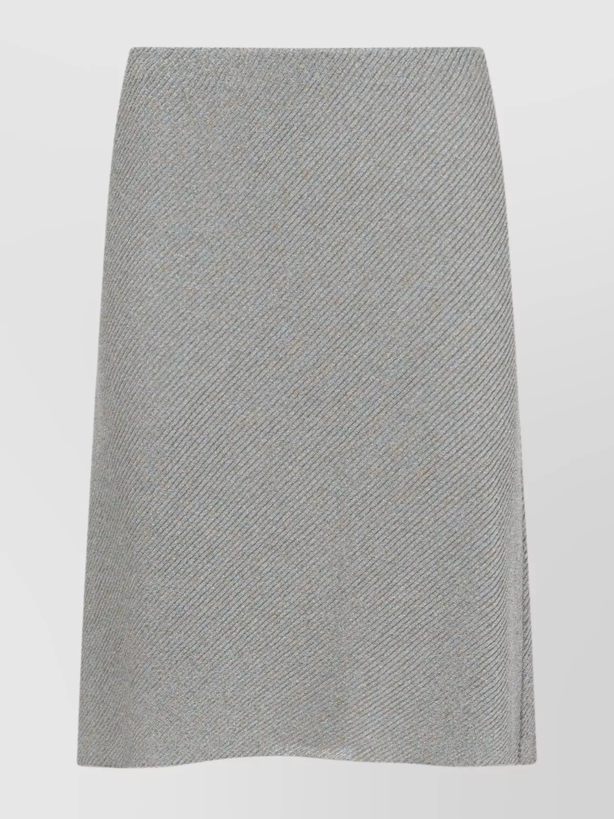 Miu Miu Textured Fabric Skirt Side Slit