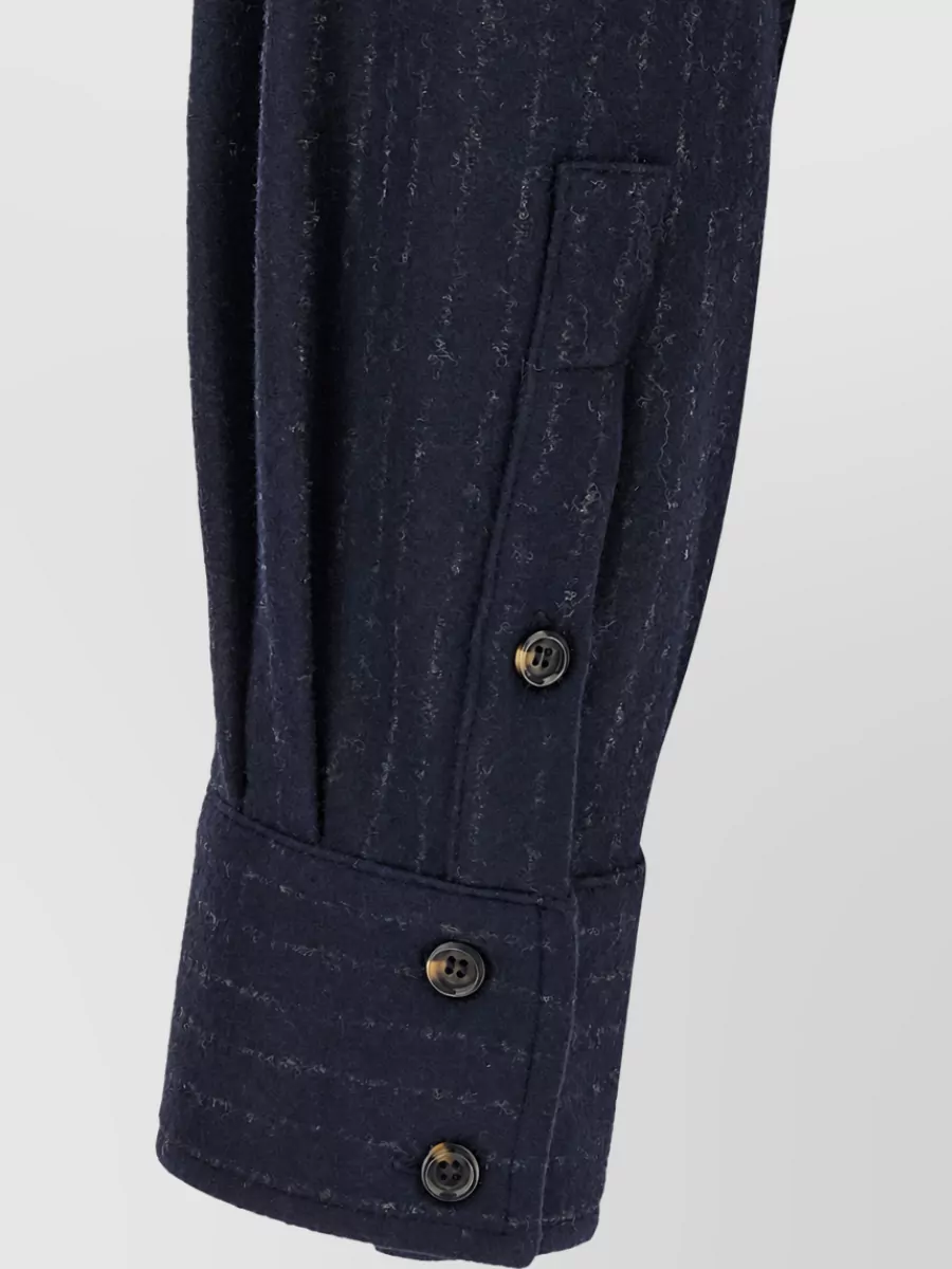 Pinko Pinstripe Cropped Shirt Jacket
