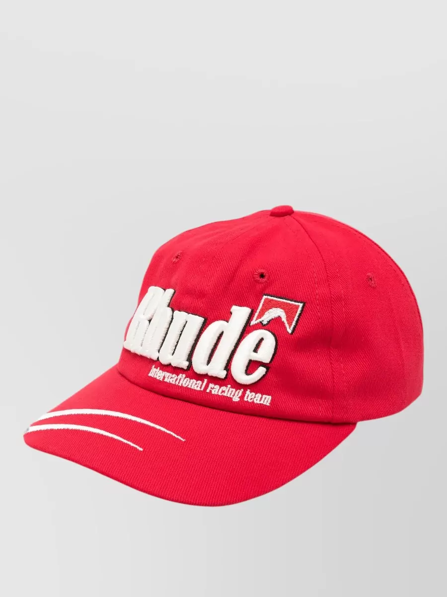 Rhude cotton logo-embroidered baseball cap