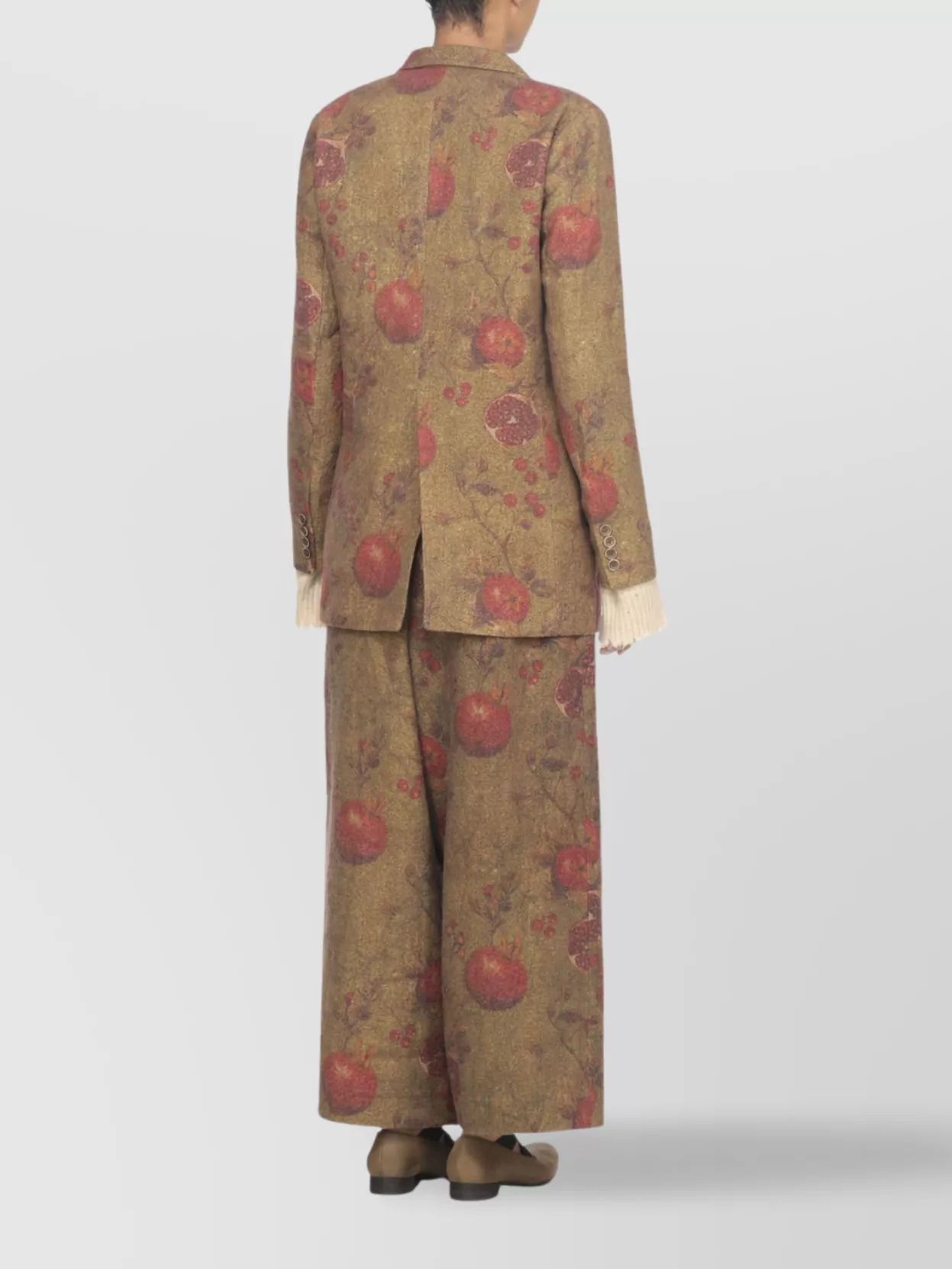 Uma Wang Floral Pattern Blazer Long Sleeves