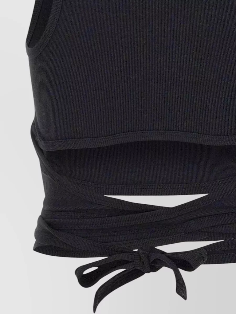 Diesel Ribbed Slim-Fit Cropped Wrap Tank Top