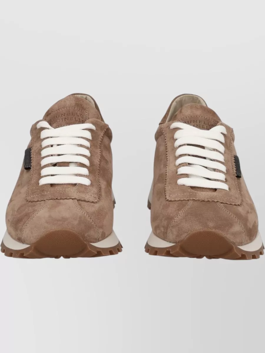 Brunello Cucinelli Suede Lace-Up Sneakers