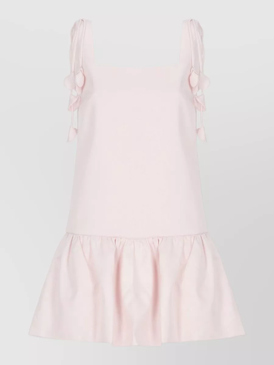 Self-Portrait taffeta sleeveless square neck mini dress