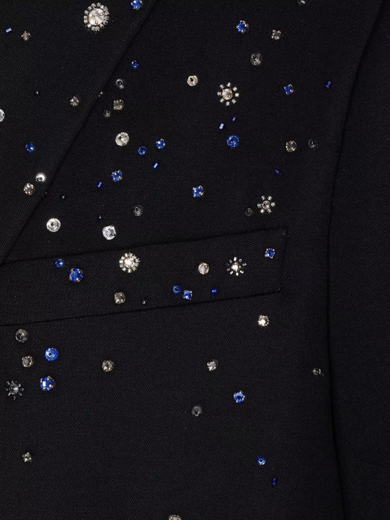 Alexander Mcqueen Single Breasted Crystal Embellished Jacket