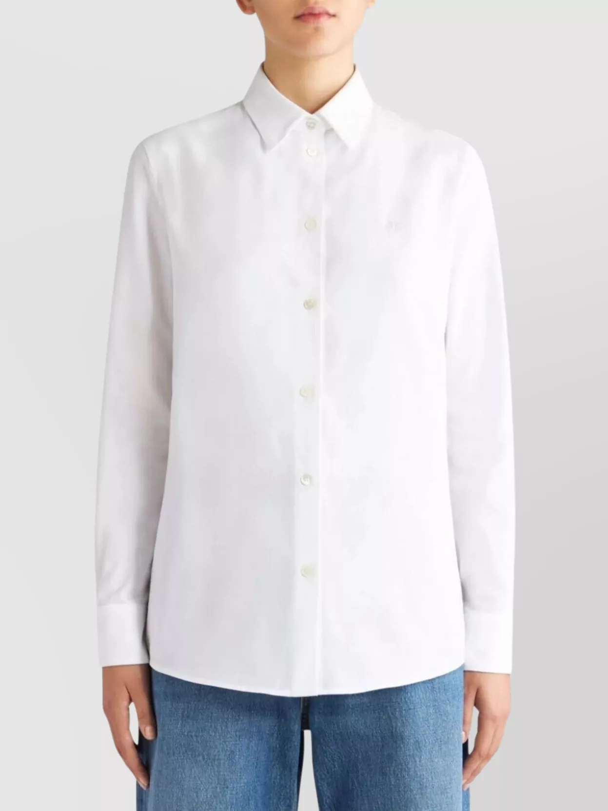 Etro Point Collar Shirt With Long Sleeves