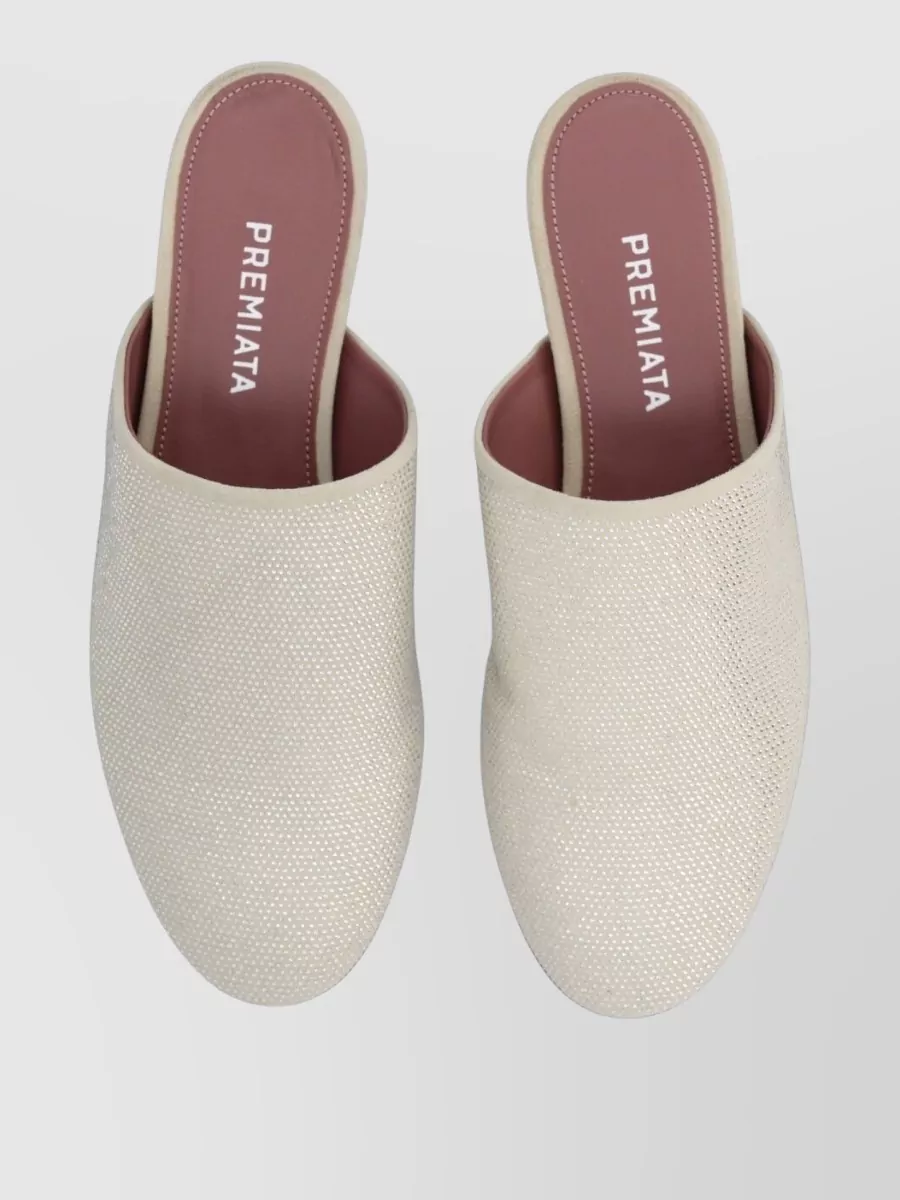 Premiata Leather Rhinestone Mules