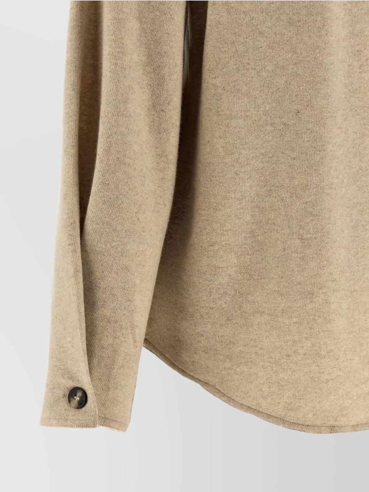 Max Mara Overshirt With Collared Neck And Long Sleeves In Neutral