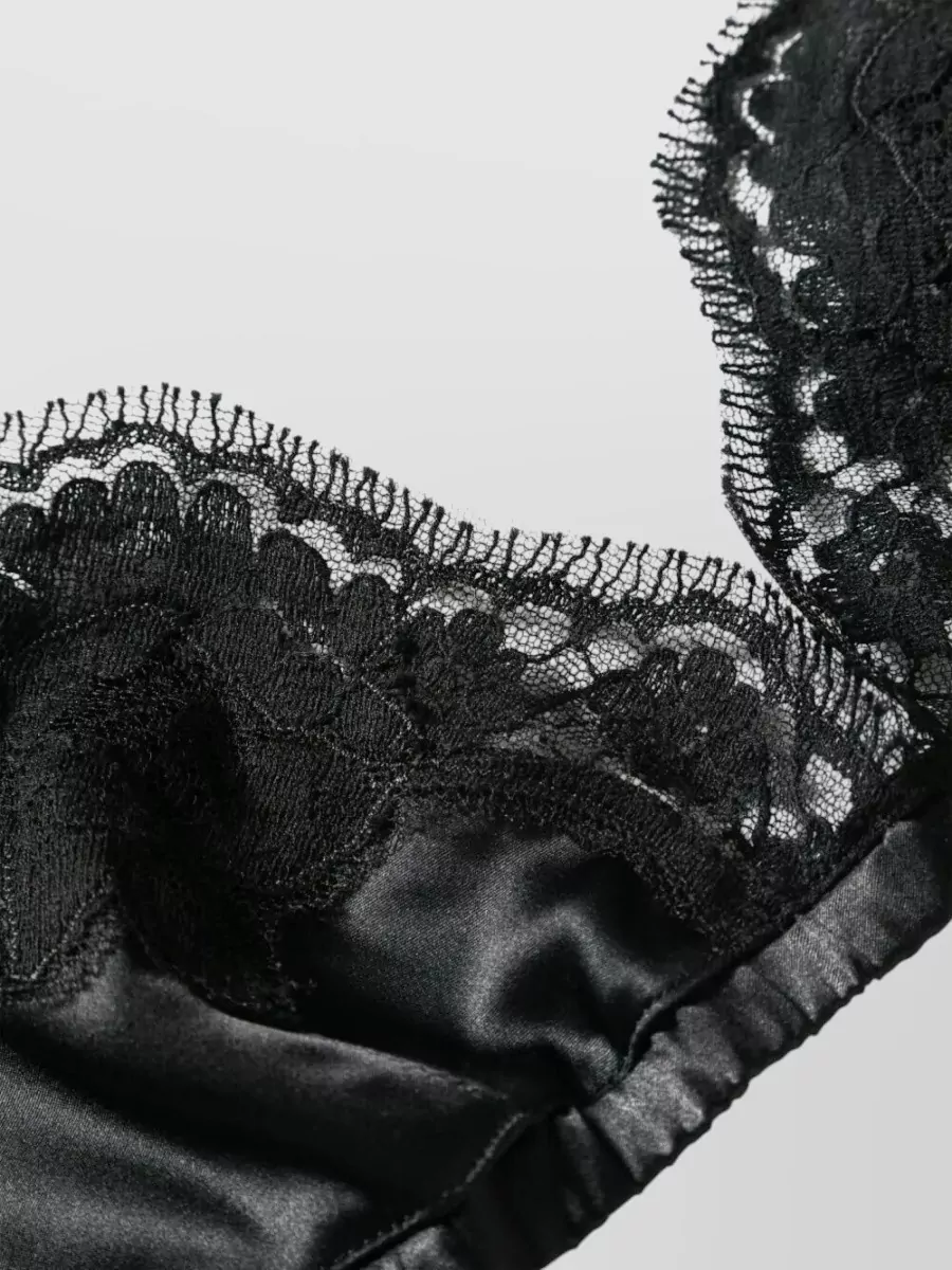 Dolce&Gabbana Satin Soft Cup Bra Lace Straps