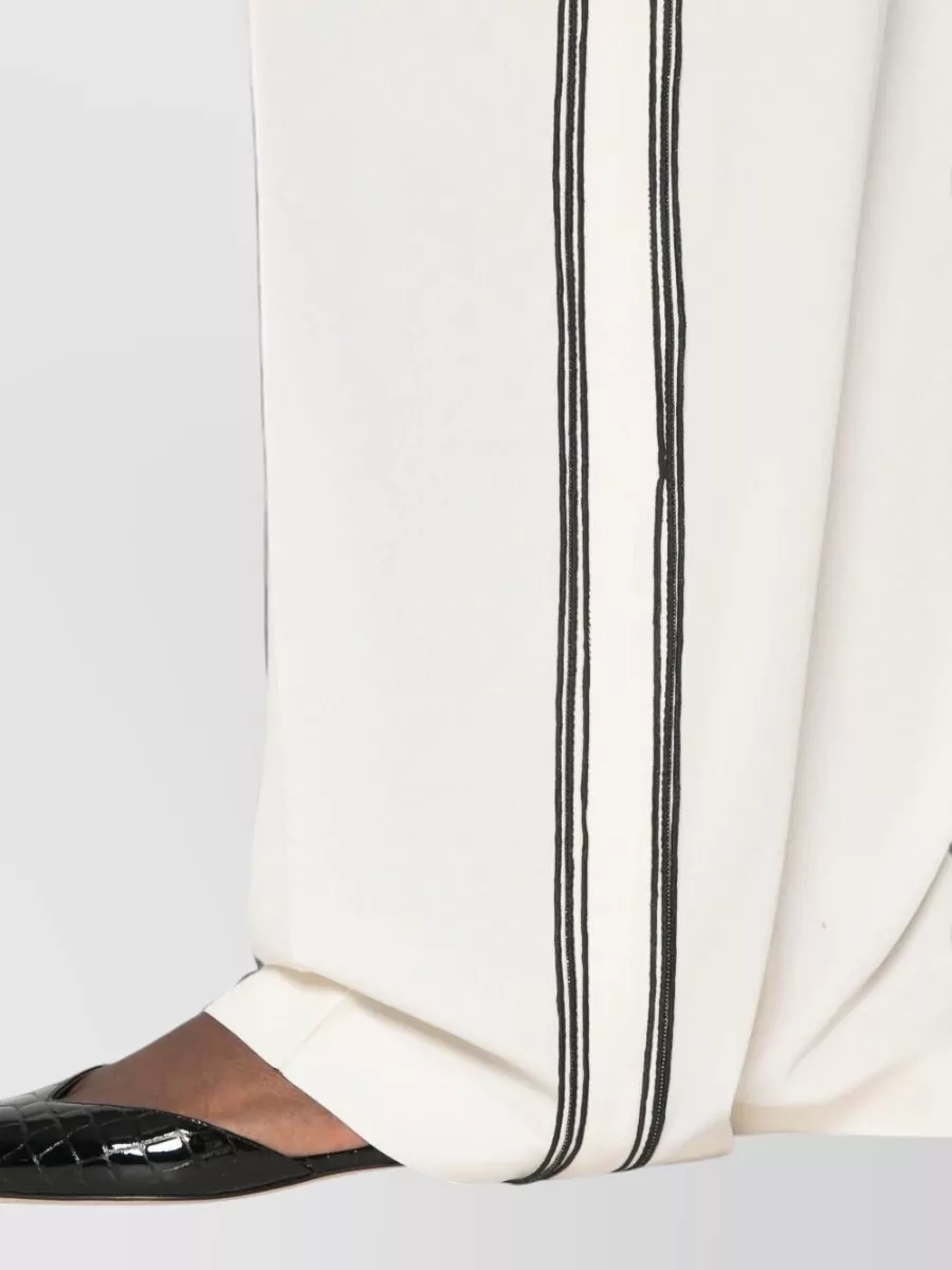 Fabiana Filippi Silk Wide-Leg Trousers