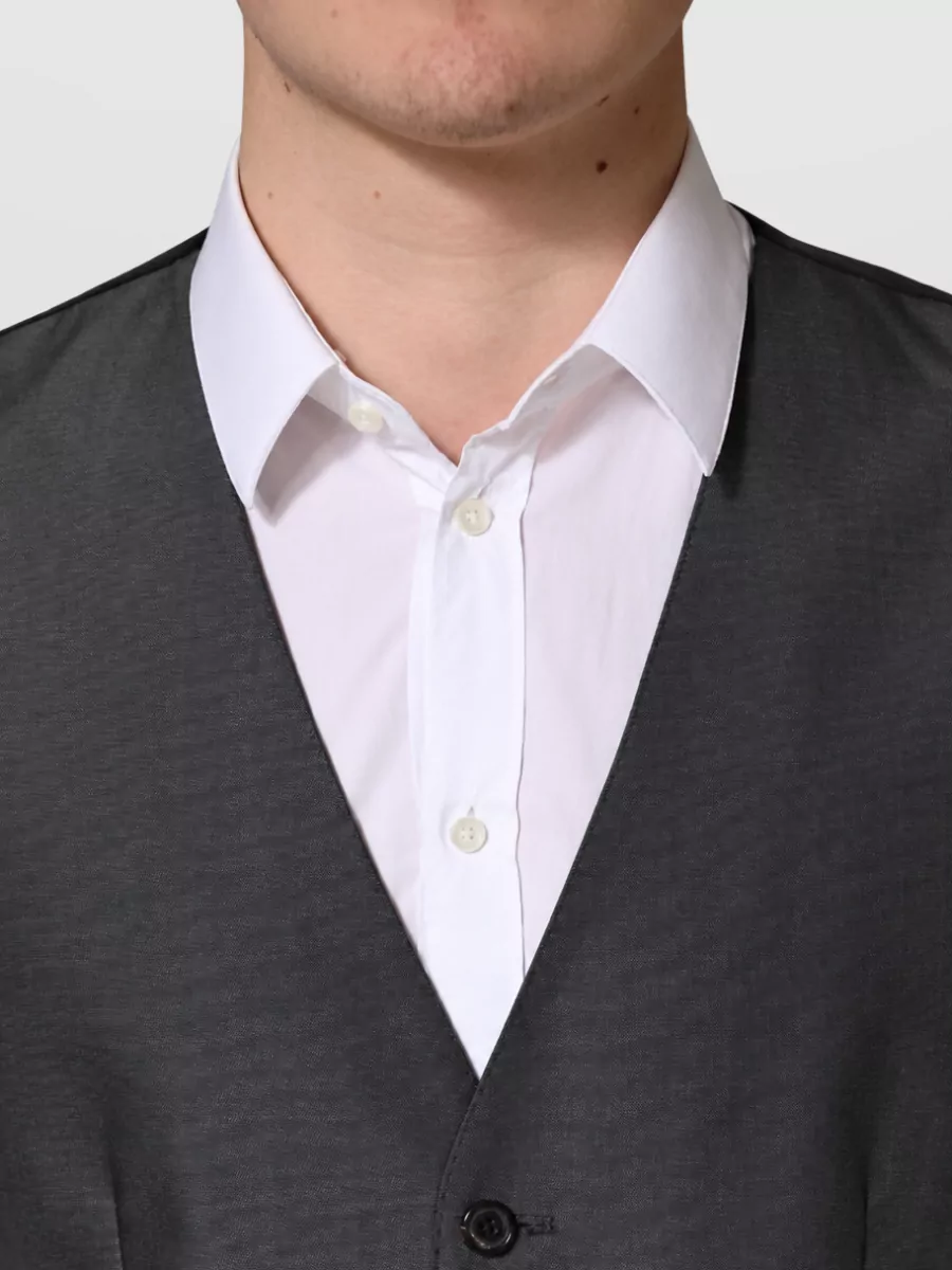 Dolce&Gabbana Virgin Wool Silk Single Breasted Waistcoat