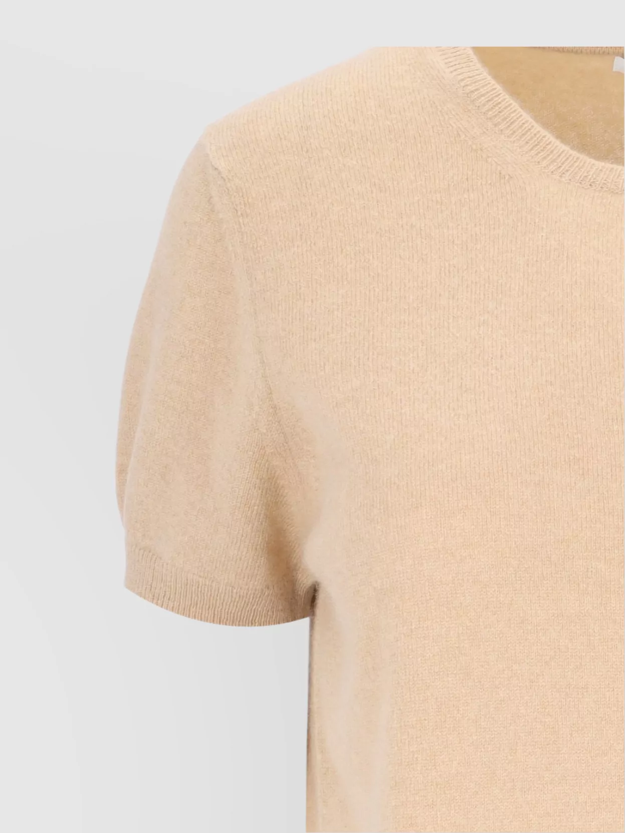 Shop Malo Knit Crewneck With Ribbed Hem And Short Sleeves