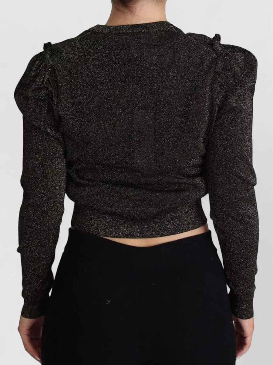 Dolce&Gabbana Glitter Knit Cropped Pullover Sweater