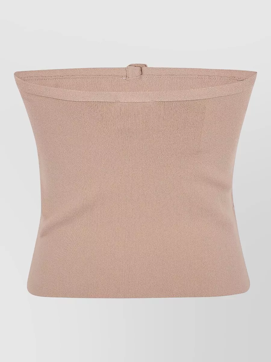 Courrèges Off-The-Shoulder Knit Bustier Top