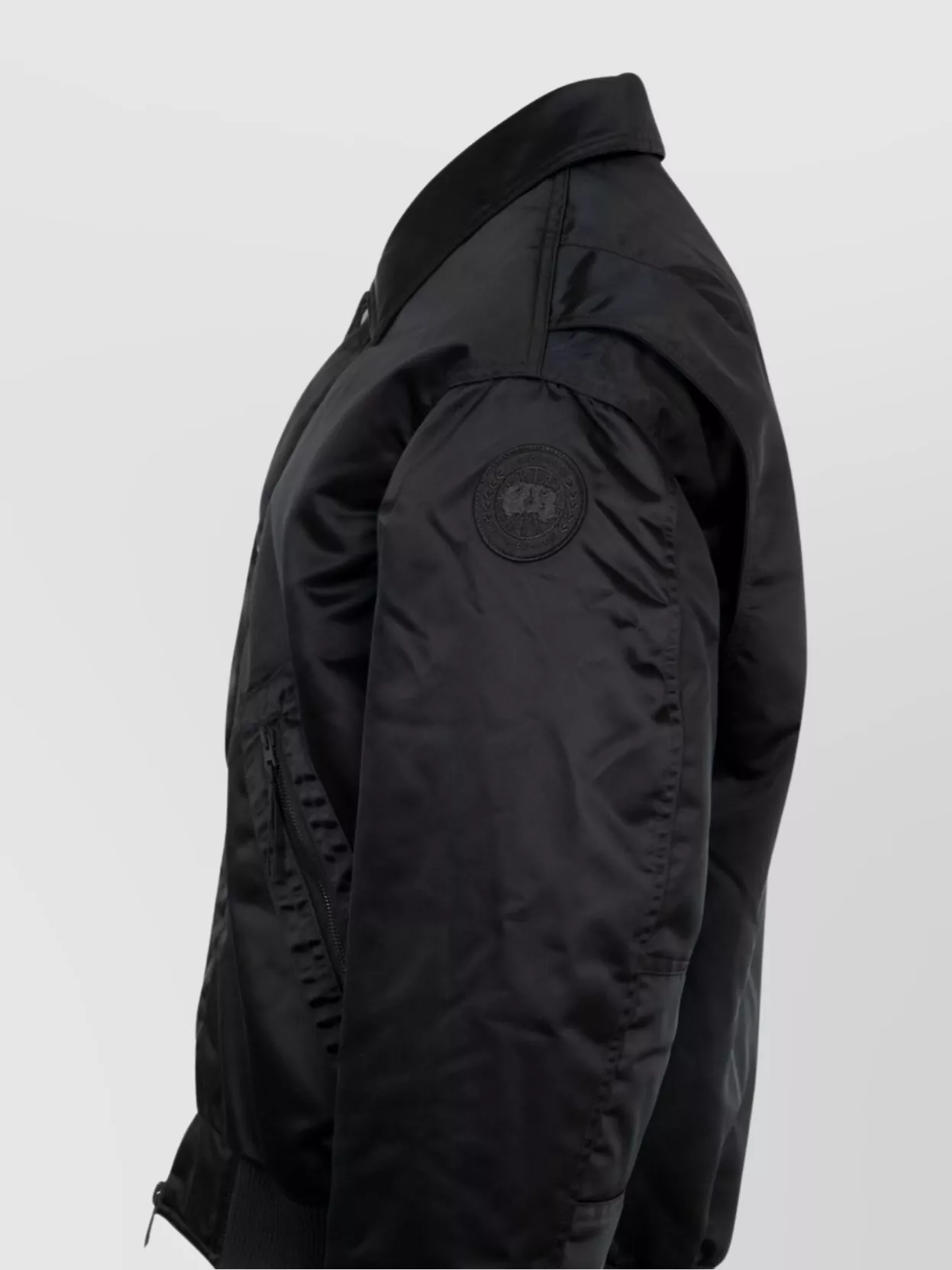 Canada Goose Lightweight Bomber Jacket Shoulder Patch In Black