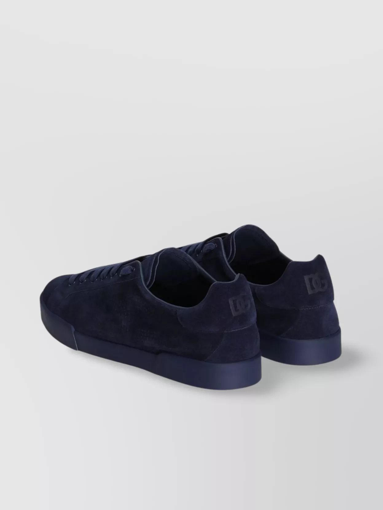 Dolce&Gabbana Round Toe Suede Finish Rubber Sole Sneakers