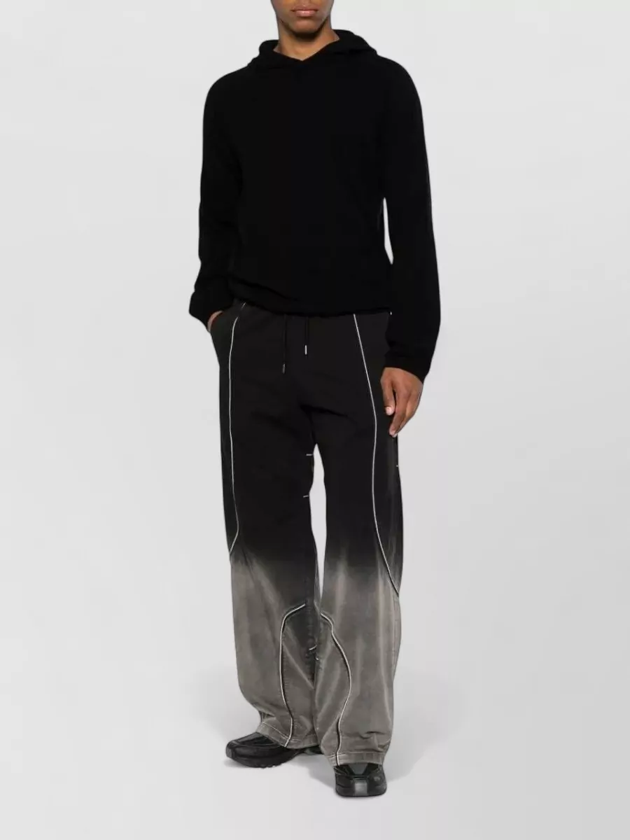 Off-White Cotton Wide-Leg Track Pants