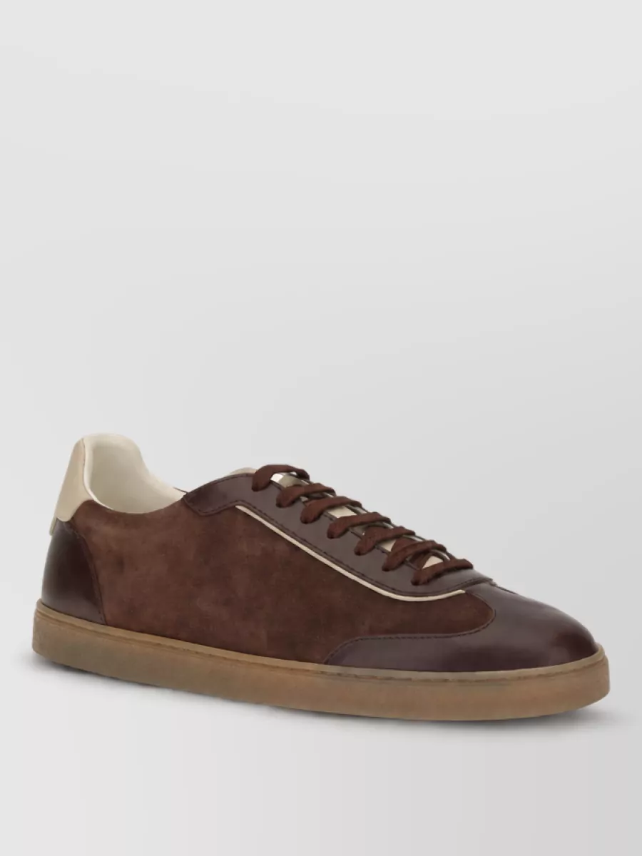 Brunello Cucinelli leather lace-up sneakers
