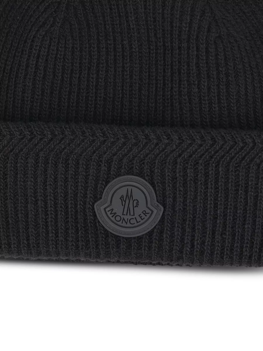 Moncler Cashmere-Blend Ribbed Beanie