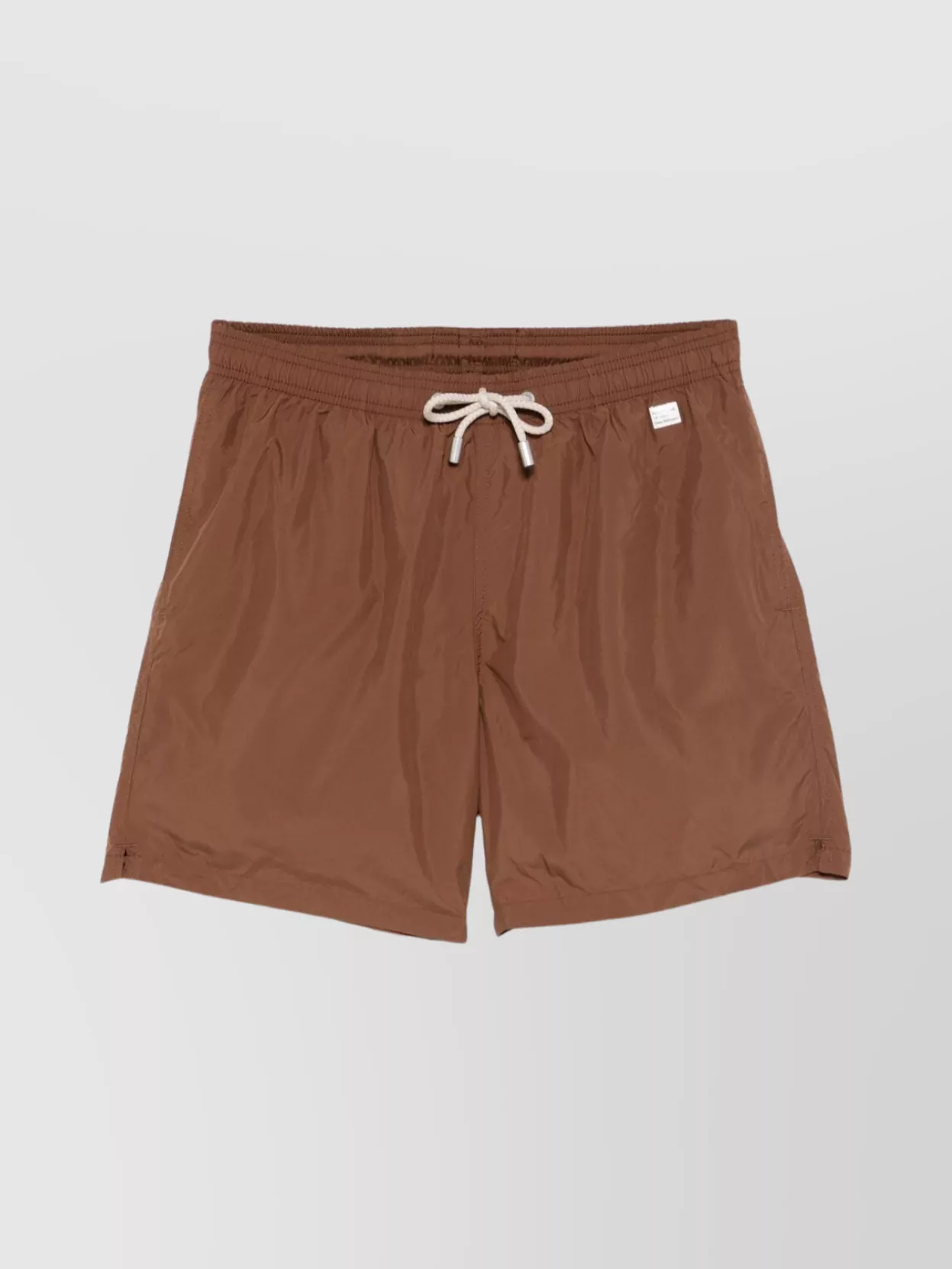 Mc2 Saint Barth Swim Trunks Featuring Back Pocket And Elastic Waistband In Brown