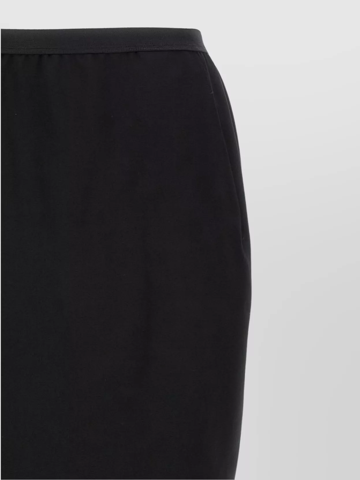 Rick Owens Long Skirt With Elastic Waistband And Back Slit