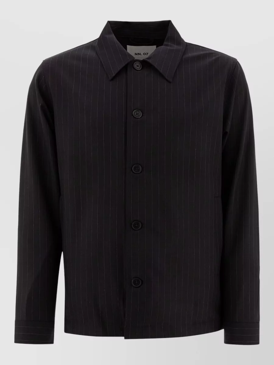 NN.07 striped shirt jacket