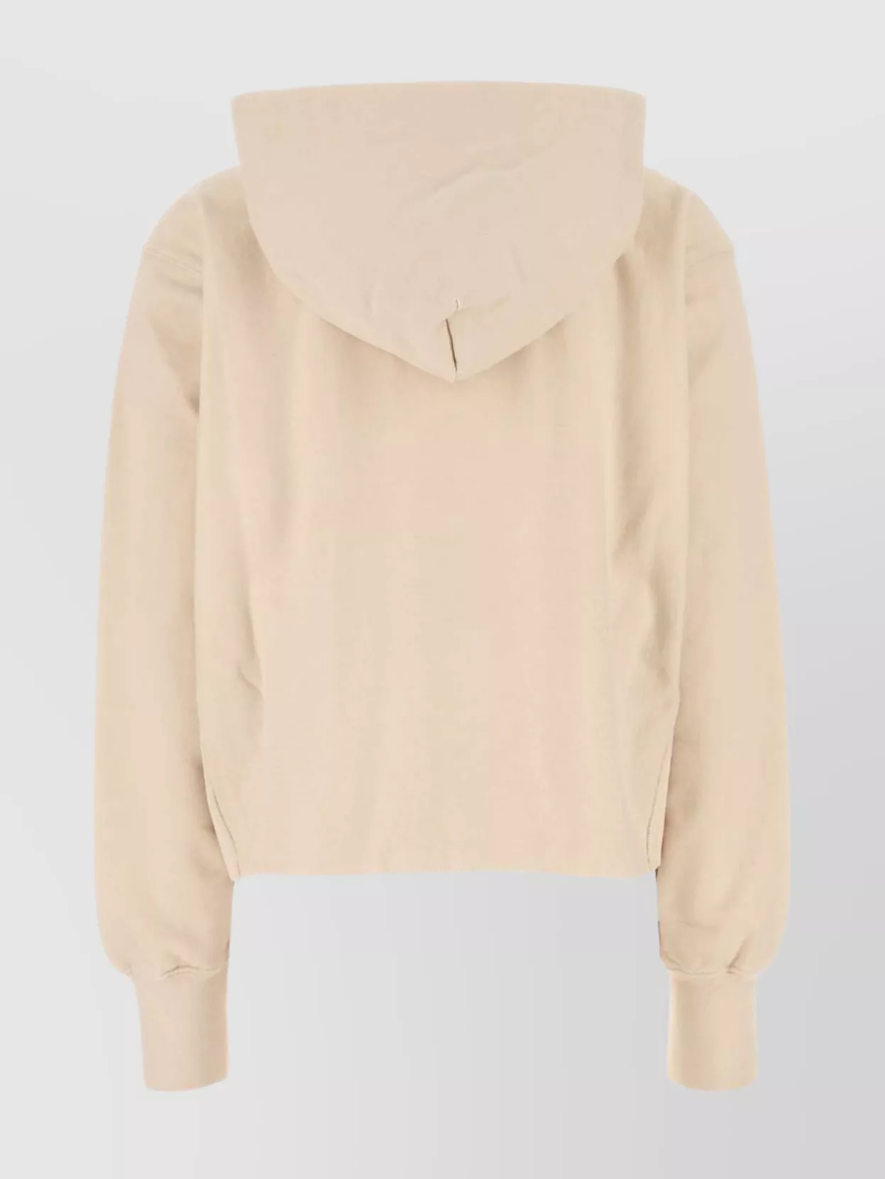 Maison Margiela Cotton Sweatshirt With Hood And Ribbed Cuffs In Neutral