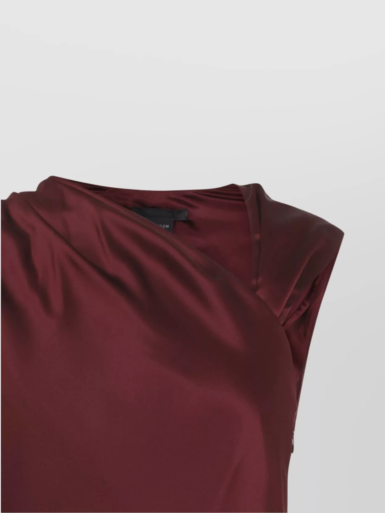 Max Mara Silk Midi Dress With Asymmetric Draped Detail
