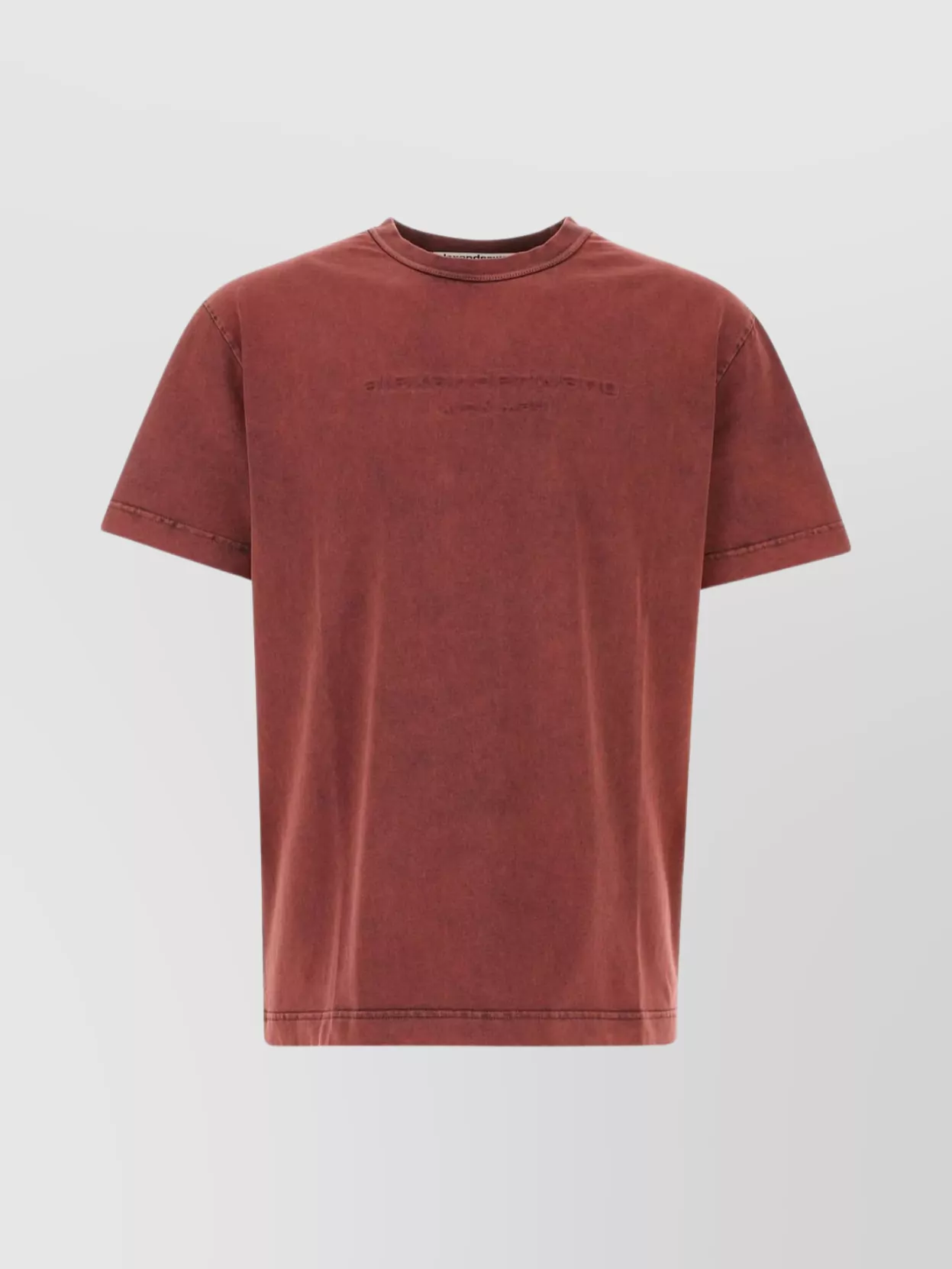Shop Alexander Wang Cotton Ribbed Crew-neck T-shirt In Brown